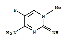 4-Pyrimidinamine,5-fluoro-1,2-dihydro-2-imino-1-methyl- molecular structure