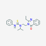 1-[2-(2-ethyl-4-oxoquinazolin-3(4H)-yl)ethyl]-1-(1-methylethyl)-3-phenylthiourea molecular structure