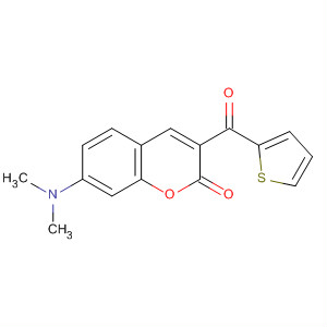 2H-1-Benzopyran-2-one, 7-(dimethylamino)-3-(2-thienylcarbonyl)- molecular structure