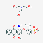 3-(1-amino-4-hydroxy-9,10-dioxoanthracen-2-yl)oxy-2-(2-methylbutan-2-yl)benzenesulfonic Acid;2-[bis(2-hydroxyethyl)amino]ethanol