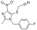 ((1-(p-Fluorobenzyl)-2-methyl-4-nitro-1H-imidazol-5-yl)thio)acetonitri le molecular structure