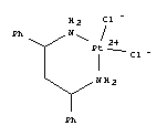 dichloroplatinum(2+) (1,3-diphenylpropane-1,3-diyl)diazanide molecular structure