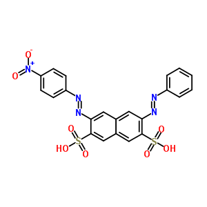 3-[(E)-(4-nitrophenyl)diazenyl]-6-[(E)-phenyldiazenyl]naphthalene-2,7-disulfonic acid