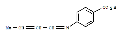 Benzoic acid,4-(2-buten-1-ylideneamino)- molecular structure