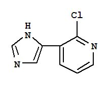 Pyridine,2-chloro-3-(1H-imidazol-5-yl)- molecular structure