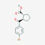 Cyclopentanecarboxylic acid, 2-(4-bromobenzoyl)-, (1R,2R)- molecular structure