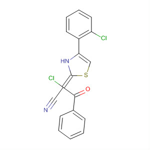 Benzenepropanenitrile,2-chloro-a-[4-(2-chlorophenyl)-2(3H)-thiazolylidene]-b-oxo- molecular structure