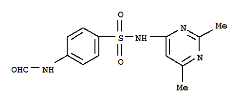 4'-[(2,6-Dimethyl-4-pyrimidinyl)sulfamoyl]formanilide molecular structure