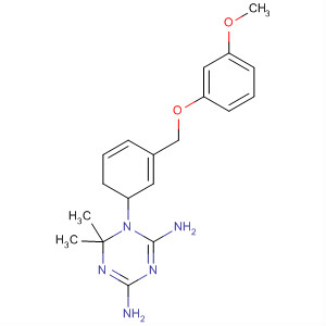 1,3,5-Triazine-2,4-diamine,1,6-dihydro-1-[3-[(3-methoxyphenoxy)methyl]phenyl]-6,6-dimethyl- molecular structure