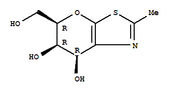 5H-Pyrano[3,2-d]thiazole-6,7-diol,6,7-dihydro-5-(hydroxymethyl)-2-methyl-, (5R,6R,7R)- molecular structure