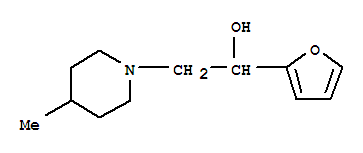 1-Piperidineethanol, a-2-furanyl-4-methyl- molecular structure