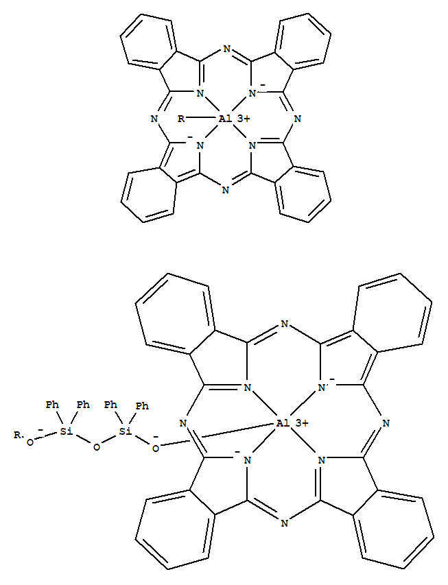 Aluminum, bis29H,31H-phthalocyaninato(2-)-.kappa.N29,.kappa.N30,.kappa.N31,.kappa.N32.mu.-1,1,3,3-tetraphenyl-1,3-disiloxanediolato(2-)-.kappa.O1:.kappa.O3di- molecular structure