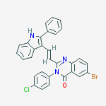 6-bromo-3-(4-chlorophenyl)-2-[(E)-2-(2-phenyl-1H-indol-3-yl)ethenyl]quinazolin-4(3H)-one molecular structure