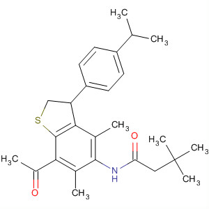 Butanamide,N-[7-acetyl-2,3-dihydro-4,6-dimethyl-3-[4-(1-methylethyl)phenyl]benzo[b]thien-5-yl]-3,3-dimethyl- molecular structure