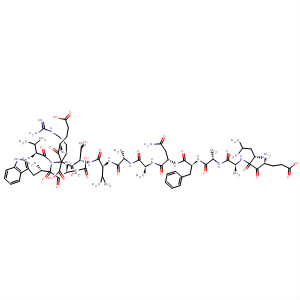 L-Arginine,L-valyl-L-a-glutamyl-L-leucyl-L-alanyl-L-alanyl-L-phenylalanyl-L-asparaginyl-L-alanyl-L-alanyl-L-valyl-L-threonyl-L-a-aspartyl-L-tryptophyl-L-a-glutamyl- molecular structure