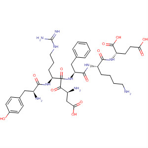 L-Glutamic acid, L-tyrosyl-L-a-aspartyl-L-arginyl-L-phenylalanyl-L-lysyl- molecular structure