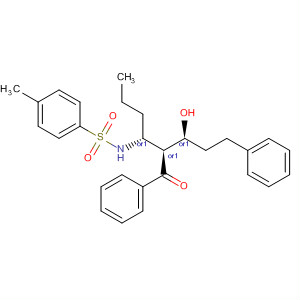 Benzenesulfonamide,N-[(1R,2S,3S)-2-benzoyl-3-hydroxy-5-phenyl-1-propylpentyl]-4-methyl-,rel-