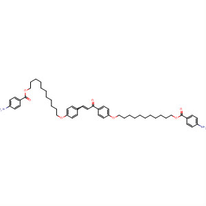 2-Propen-1-one,1,3-bis[4-[[11-[(4-aminobenzoyl)oxy]undecyl]oxy]phenyl]- molecular structure
