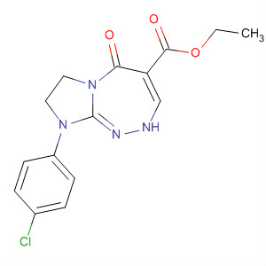 5H-Imidazo[2,1-c][1,2,4]triazepine-4-carboxylic acid,9-(4-chlorophenyl)-2,7,8,9-tetrahydro-5-oxo-, ethyl ester molecular structure
