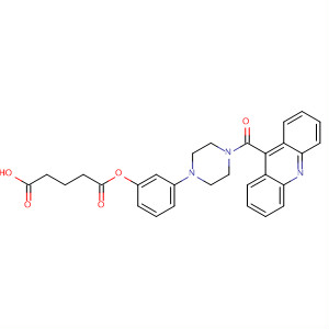 Pentanedioic acid,mono[3-[4-(9-acridinylcarbonyl)-1-piperazinyl]phenyl] ester molecular structure