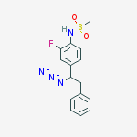 Methanesulfonamide, N-[4-(1-azido-2-phenylethyl)-2-fluorophenyl]- molecular structure