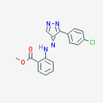 Benzoic acid, 2-[[3-(4-chlorophenyl)-1H-pyrazol-4-yl]azo]-, methyl ester molecular structure