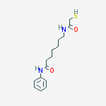 Heptanamide, 7-[(mercaptoacetyl)amino]-N-phenyl- molecular structure