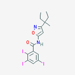 Benzamide, N-[3-(1-ethyl-1-methylpropyl)-5-isoxazolyl]-2,3,5-triiodo- molecular structure