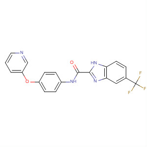 1H-Benzimidazole-2-carboxamide,N-[4-(3-pyridinyloxy)phenyl]-5-(trifluoromethyl)- molecular structure
