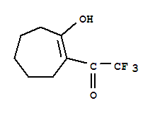 Ethanone,2,2,2-trifluoro-1-(2-hydroxy-1-cyclohepten-1-yl)- molecular structure