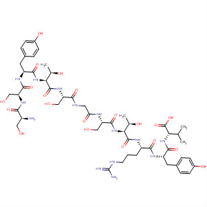 L-Valine,L-seryl-L-seryl-L-tyrosyl-L-threonyl-L-serylglycyl-L-seryl-L-threonyl-L-arginyl-L-tyrosyl- molecular structure