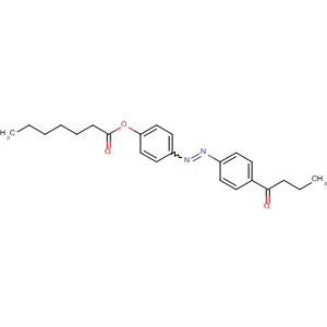 Heptanoic acid, 4-[[4-(1-oxobutyl)phenyl]azo]phenyl ester, (E)- molecular structure
