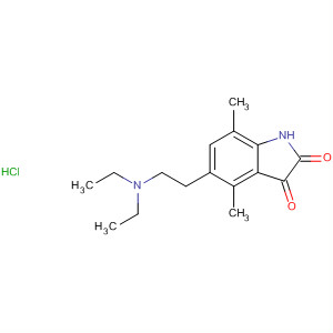 1H-Indole-2,3-dione, 5-[2-(diethylamino)ethyl]-4,7-dimethyl-,monohydrochloride molecular structure
