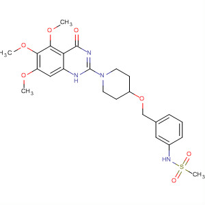 Methanesulfonamide,N-[3-[[[1-(1,4-dihydro-5,6,7-trimethoxy-4-oxo-2-quinazolinyl)-4-piperidinyl]oxy]methyl]phenyl]- molecular structure