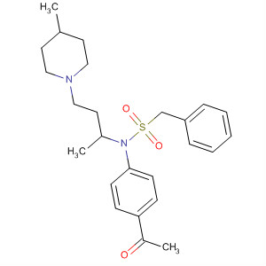 Benzenemethanesulfonamide,N-(4-acetylphenyl)-N-[1-methyl-3-(4-methyl-1-piperidinyl)propyl]- molecular structure