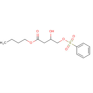 Butanoic acid, 3-hydroxy-4-[(phenylsulfonyl)oxy]-, butyl ester molecular structure