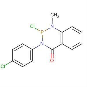 1,3,2-Benzodiazaphosphorin-4(1H)-one,2-chloro-3-(4-chlorophenyl)-2,3-dihydro-1-methyl- molecular structure