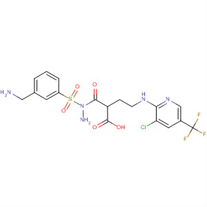 Butanoic acid, 4-[[3-chloro-5-(trifluoromethyl)-2-pyridinyl]amino]-,2-[[3-(aminomethyl)phenyl]sulfonyl]hydrazide molecular structure