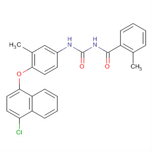 Benzamide,N-[[[4-[(4-chloro-1-naphthalenyl)oxy]-3-methylphenyl]amino]carbonyl]-2-methyl- molecular structure
