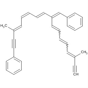 Benzene,1,1'-[8-methyl-2-(6-methyl-1,3,5-octatrien-7-ynyl)-1,3,5,7-decatetraen-9-ynylidene]bis-, (E,E,Z,Z,E,E)- molecular structure