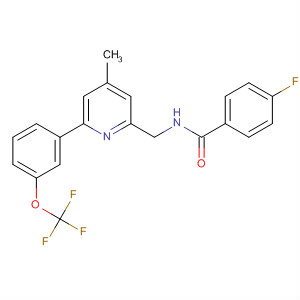 Benzamide,4-fluoro-N-[[4-methyl-6-[3-(trifluoromethoxy)phenyl]-2-pyridinyl]methyl]- molecular structure