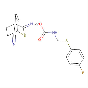 2-Thiabicyclo[2.2.2]oct-5-ene-4-carbonitrile,3-[[[[[(4-fluorophenyl)thio]methylamino]carbonyl]oxy]imino]- molecular structure