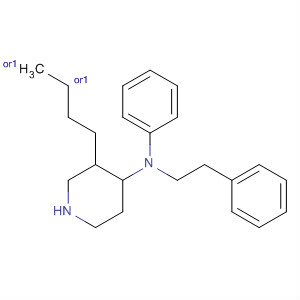 4-Piperidinamine, 3-butyl-N-phenyl-1-(2-phenylethyl)-, (3R,4R)-rel- molecular structure