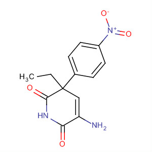 2,6(1H,3H)-Pyridinedione, 5-amino-3-ethyl-3-(4-nitrophenyl)- molecular structure
