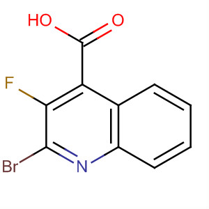 4-Quinolinecarboxylic acid, 2-bromo-3-fluoro- molecular structure