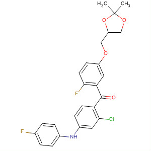 Methanone,[2-chloro-4-[(4-fluorophenyl)amino]phenyl][5-[(2,2-dimethyl-1,3-dioxolan-4-yl)methoxy]-2-fluorophenyl]- molecular structure