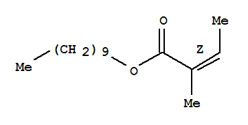 decyl 2-methylisocrotonate molecular structure