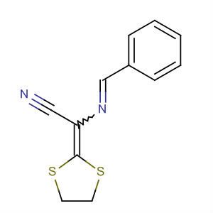 Acetonitrile, 1,3-dithiolan-2-ylidene[(phenylmethylene)amino]- molecular structure