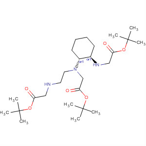 Glycine,N-[(1R,2R)-2-[[2-(1,1-dimethylethoxy)-2-oxoethyl]amino]cyclohexyl]-N-[2-[[2-(1,1-dimethylethoxy)-2-oxoethyl]amino]ethyl]-, 1,1-dimethylethylester, rel- molecular structure