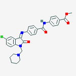 BENZOIC ACID 4-((4-((5-CHLORO-1,2-DIHYDRO-2-OXO-1-(PIPERIDIN-1-YLMETHYL)-3H-INDOL-3-YLIDENE)AMINO)BENZOYL)AMINO)-,METHYL ESTER molecular structure